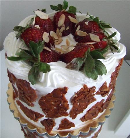 Almond Strawberry Cake